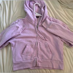 Purple cropped hoodie